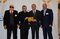 Fr. Dr. Karam Rizk, Holy Spirit University of Kaslik (USEK) Vice-President, receiving shield of appreciation