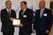 Dr. Amr Galal Al- Adawi, Beirut Arab University (BAU) President, receiving shield of appreciation