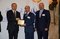 Rev. Dr. Paul Haidoustian, Haigazian University (HU) President, receiving shield of appreciation