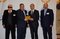 Dr. Elie Karam, University of Balamand (UOB) Representative, receiving shield of appreciation